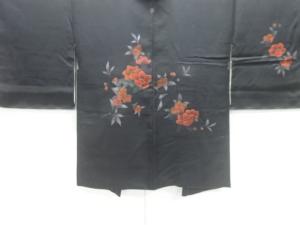 枝花模様一つ紋絵羽織